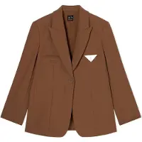 Armani Exchange för kvinnor. XW001938AF21529U6136 Brun Pico kavaj (XS), Casual, Klassisk, Polyester