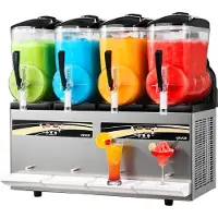 Vevor Slushiemaskin, 12L/3.17Gal x 4 tankar kommersiell slushmaskin, fryst dryckesmaskin med självrengöring, margaritamaskin för restauranger, barer, fester för slushie, margaritas, milkshake och mer