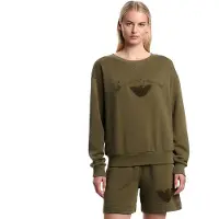 Emporio Armani för kvinnor. EW000778_AF20244 Shorts Sponge Logo grön (XS), Casual, Bomull