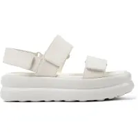 Camper för kvinnor. K201932-001 Pelotas Flota Up sandaler i läder, vita (40), Hud, 3 till 5 cm, Kardborreband, Casual