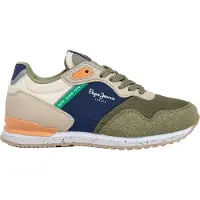 Pepe Jeans unisex för barn. PBS400013 London South green utbildare (36), Karta, Nyckelband, Deportivo, Grön, barnmode