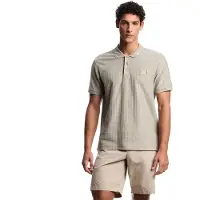 Emporio Armani för män. EM000571_AF20428 Chevron taupe polotröja (M), Casual, Bomull, Kort ärm