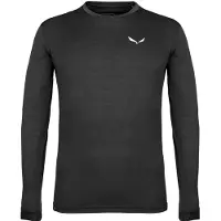 Salewa - Puez Melange Dry M L/S Tee Black Out Melange för Unisex - Storlek S - Svart