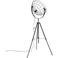 QAZQA Industriell golvlampa med stativ svart 50 cm justerbar - Hanze