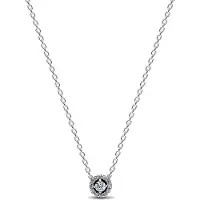 Pandora Timeless rund pavé-halo halsband 393548C01-45