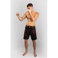 Venum Quetzal Fury Fightshorts Svart Röd Orange