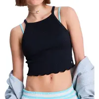 Roxy - T-shirts dam - As I Am Tank Anthracite för UnisexBomull - Storlek S - Svart