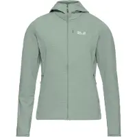 Jack Wolfskin Women's Litestride Hooded Full Zip Green Zinnia