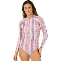 Rip Curl Coastal Instincts Upf Långärmad Shorty Med Dragkedja Bak För Dam