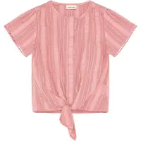 Minymo T-shirt - Hålmönster - Rosett - - 7 år (122) - T-shirt