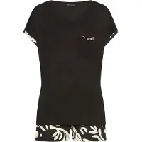 French Connection Kort pyjamas svart / naturvit