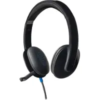 Logitech H540 On-ear headset Sladd Stereo Svart Brusreducering för mikrofon Datorer