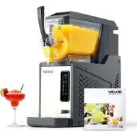 Vevor Slushmaskin, 4L/135oz Ingen is behövs Slushmaskin för hemmet, Frysta dryckesmaskin med enda tank, Margaritamaskin med självrengöring, för frysta margaritas, frappés, milkshake med mera