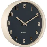 Karlsson väggklocka Nervadura Small black KA6116BK
