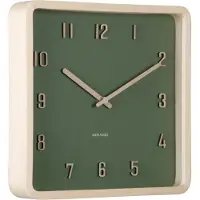 Karlsson väggklocka Nervadura Square dark green KA6118GR