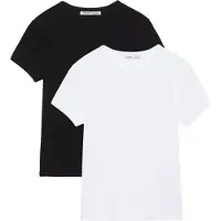 Pull&Bear T-shirt 'Short' svart / vit