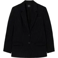 Armani Exchange för kvinnor. XW001790AF19011MC156 Monokrom blazer svart (S), Casual, Klassisk, Polyester