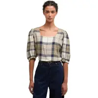 Barbour för kvinnor. LSH1754 Blus Ballina brun (M), Casual, Lyocell