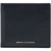 Armani Exchange för män. XM000168AF22541UC001 Vikbar plånbok i läder med präglad logotyp (OSFA), Svart, Casual, Klassisk, Hud
