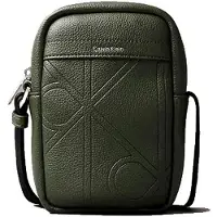 Calvin Klein Emblem Aop Emboss Slim Reporter Axelväska