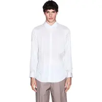 Armani Exchange för män. XM001817AF13235F0148 Skjorta i regular fit i vit viskoskypert (XXL), Casual, Klassisk, Lång ärm