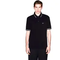 Armani Exchange för män. XM002356AF13026UC001 Refined polotröja svart (XXL), Casual, Bomull, Kort ärm