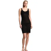 Emporio Armani för kvinnor. EW002738_AF19043 Loungeklänning svart (L), Casual, Viskos, Ärmlös / Hängselbyxor