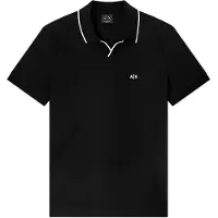 Armani Exchange för män. XM002401AF10366UC001 Polo Breathable svart (M), Casual, Bomull, Kort ärm