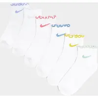 Nike 6-Pack Ruffle Ankle Socks Junior, vit