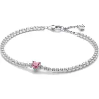 Pandora Timeless rosa hjärta tennisarmband 590041C03-20