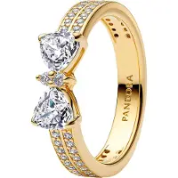 Pandora Timeless gnistrande rosett dubbelradig ring 163552C01-50