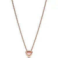 Pandora Timeless rosa hjärta halsband 388425C02-45