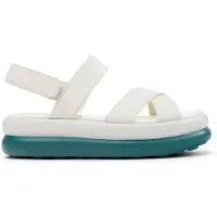 Camper för kvinnor. K201863-004 Pelotas Flota Up sandaler i läder, vita (41), Hud, 3 till 5 cm, Kardborreband, Casual