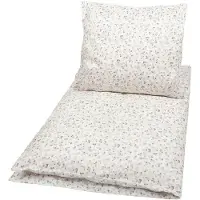 Müsli Babysängkläder 70x100 cm - 100% ekologisk bomull - Blommor - Rosa