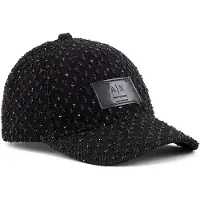 Armani Exchange för kvinnor. XW001894AF18855MC329 Basebollhatt svart (OSFA), Bomull, Klassisk