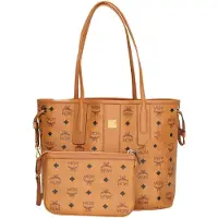 Mcm Monogram Dubbelsidig Canvas och Läderkantad Toteväska Dam Toteväskor Brun Cognac MWPDSLR02CO001 Basic Set (Bag+Dust Bag) brown