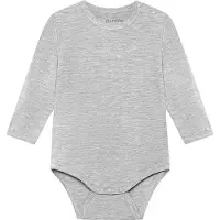 Minymo Body l/ä - Viskos - Grey Melange - - 1½ år (86) - Body L/Ä