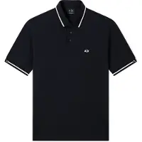 Armani Exchange för män. XM002356AF13026UB101 Raffinerad polotröja i marinblå (XL), Casual, Bomull, Kort ärm, Marino