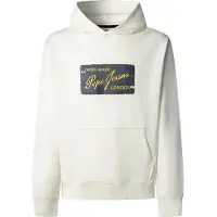 Pepe Jeans för män. PM5800162 Sweatshirt Suen vit (S), Casual, Bomull