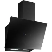 Scandomestic Premium Collection EMV 660 - Väggmonterad huva - bredd: 60 cm - djup: 38,2 cm - utsug och recirkulation - med intern motor - svartmålad