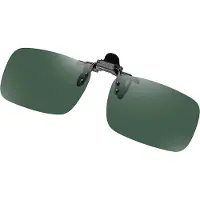 INF Polariserade Clip-on Solglasögon: Ultimat UV400-skydd DarkGreen