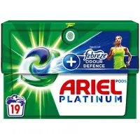 Ariel Platinum + Febreze Odour Defence Tvättkapslar - 19 st