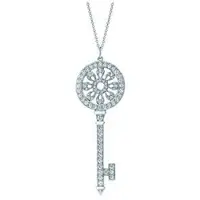YIRAN Jewelry Originalt varumärke Dam 925 Smycken Sterlingsilver Halsband Herrkedja Nyckel Choker Hänge 50cm