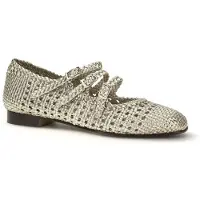 Carel Paris Silver Kalfskinn Bos Taurus Ballerinaskor