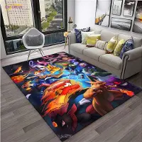HGHT Pokemon Pikachu Tecknad Anime Söt Matta för Vardagsrum Sovrum Matta Kök Dörr Barn Halkfri Golvmatta Alfombra Födelsedagspresent 60*90cm