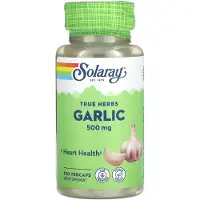 Solaray True Herbs, Vitlök, 500 mg, 100 vegetabiliska kapslar