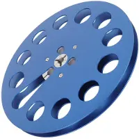 Lixada 14,7 tums tom bandrulle med 11 hål, universal aluminiumlegering, öppen rulle, ljudband, tom bandrulle blå