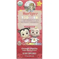 MaryRuth's , Cocomelon, Barnmultivitamin, Flytande Droppar med Järn, 1 - 3 år, Apelsin Vanilj, 1 fl oz (30 ml)
