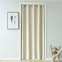 DOKI DOKI MARKET form NIPPON Snygg enfärgad beige avskärmningsdörr entrérum integritet bredd 100 cm x längd 1 stycke gardiner, isolerad, ljuddämpande, ljusblockerande, beige