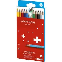 Caran d`Arche Caran d’Ache Swisscolor akvarellfärgpennor 12 färger i kartong